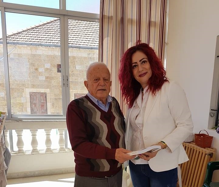 الكاتبة رانيا عفيف، رئيسة جمعية بيتي بيتك،  والأستاذ فواز الخوري