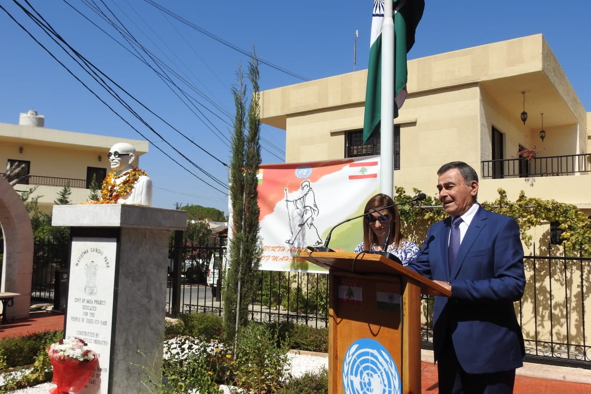 الأستاذ سميح البقاعي، رئيس بلدية إبل السقي، يلقي كلمته