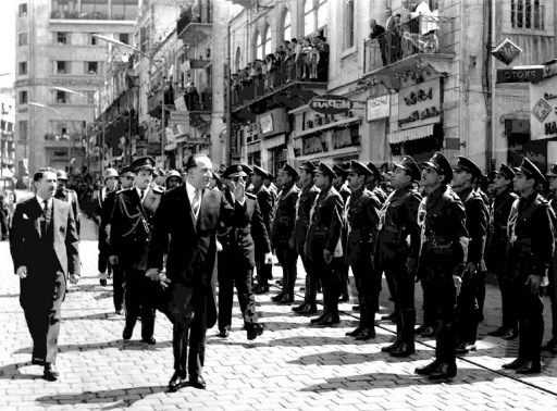 رئيس الجمهورية فؤاد شهاب ورئيس الحكومة رشيد كرامي عام 1959 