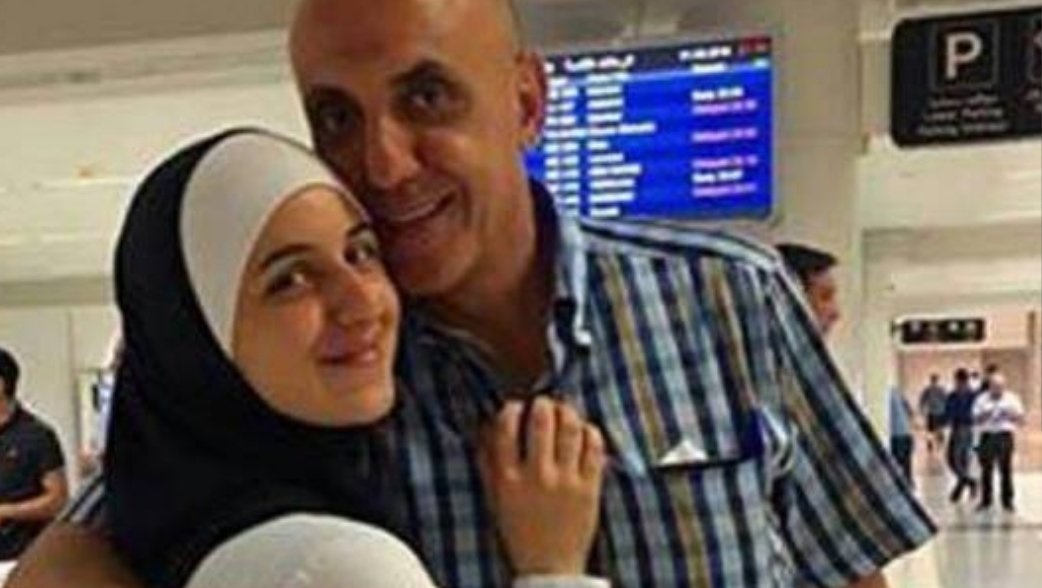 الضحية وابنته ديما التي توفيت بحادث سير