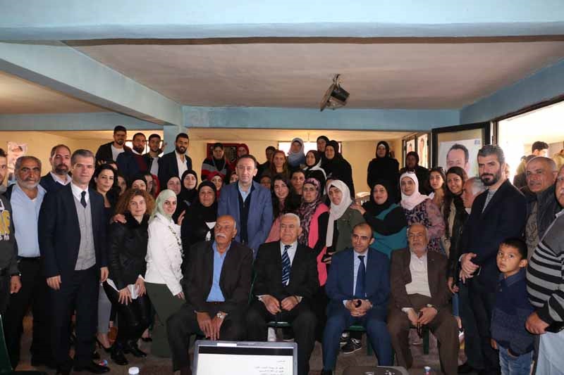 المرشح عن المقعد السني في حاصبيا ومرجعيون عماد الخطيب خلال لقاء الماكينة الإنتخابية في كفرشوبا