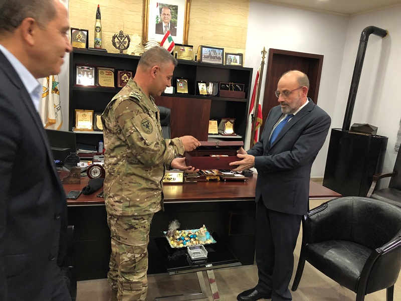 وزير الدفاع الوطني يعقوب الصراف في ثكنة فرانسوا الحاج في مرجعيون