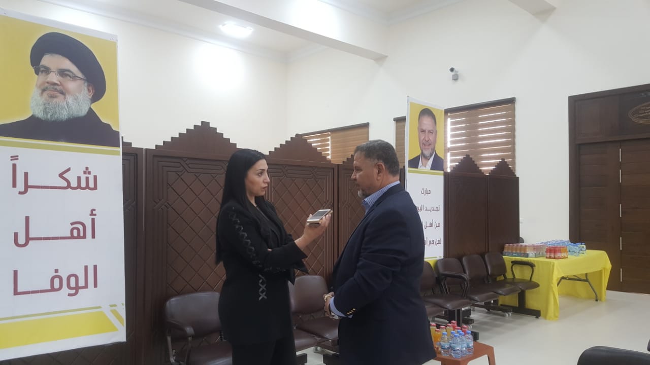 النائب الدكتور علي فيّاض يخصّ الين سمعان، مندوبة الوكالة الوطنية للإعلام، بتصريح