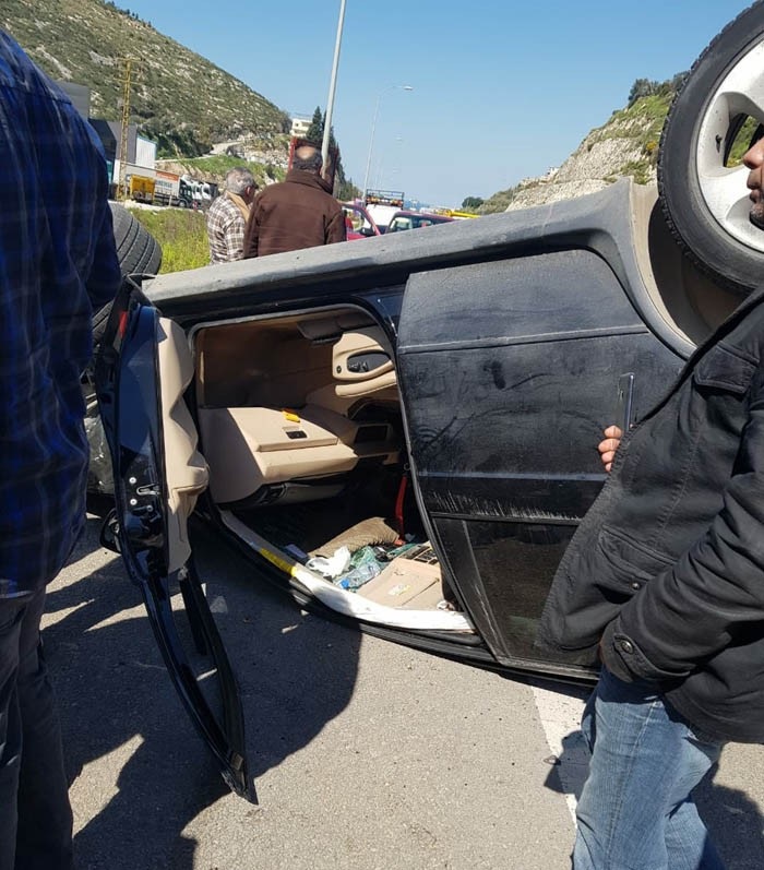 حادث السير على اوتستراد صيدا - صور