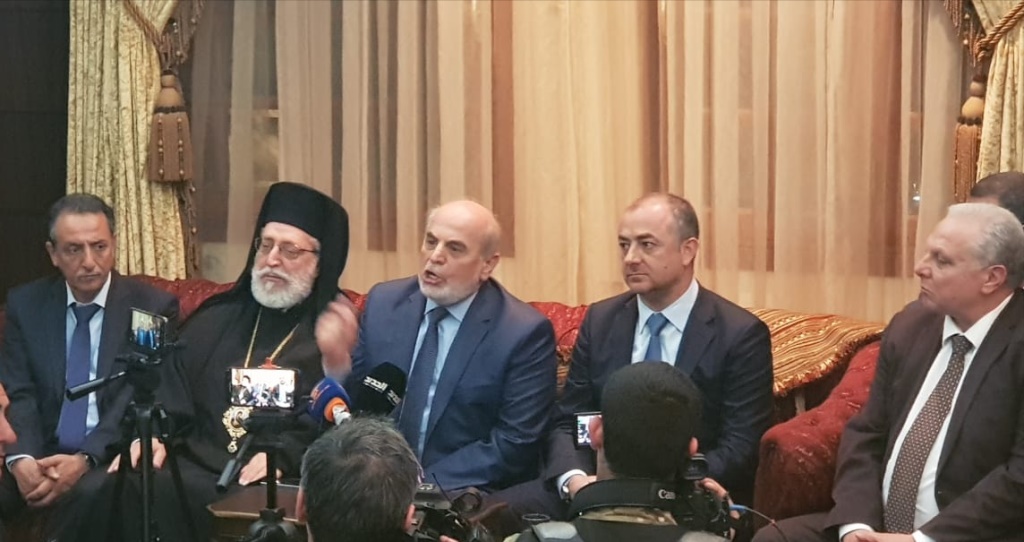 وزير الدفاع الوطني الياس بو صعب، ضمن جولته الجنوبية، يزور النائب أسعد حردان في منزله في راشيا الفخار