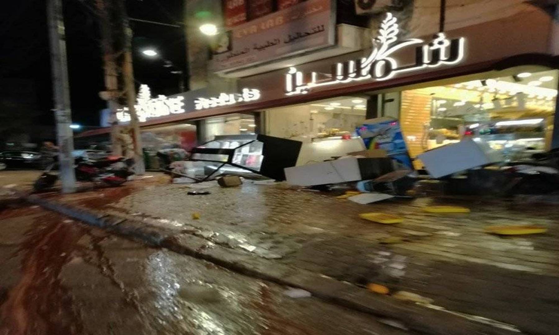 مشهد فرن شمسين بعد الاعتداء عليه