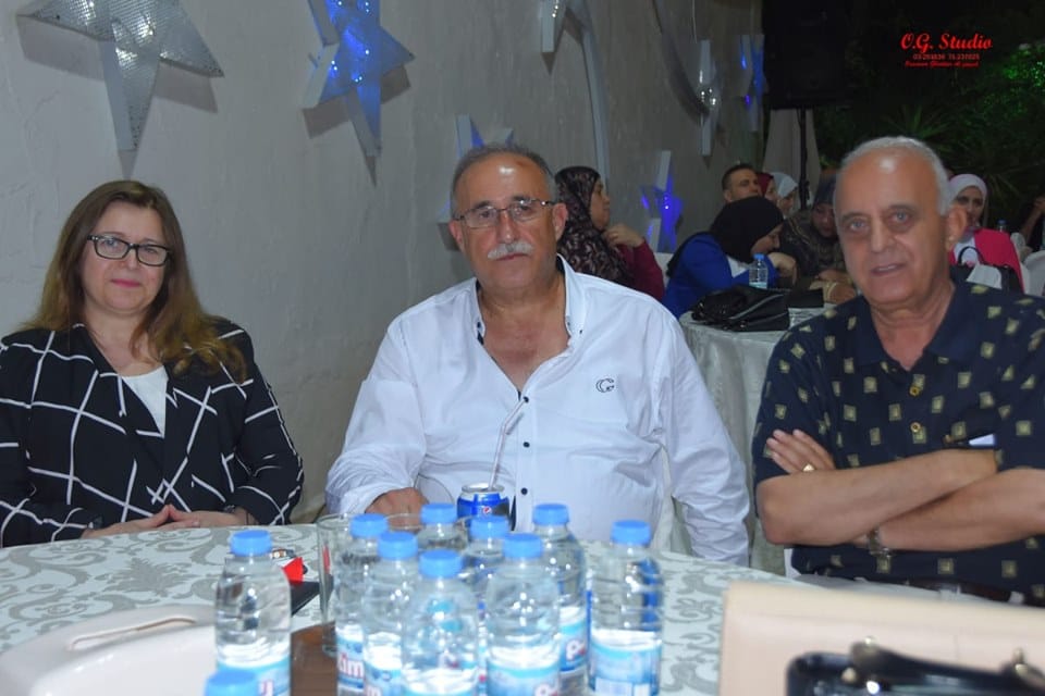 الاستاذ زكريا غدار وعقيلته الدكتورة ماجدة والزميل فوءاد رمضان