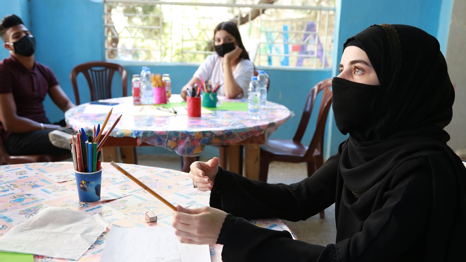 خلال حصص الدعم لجمعية إنقاذ الطفل في لبنان