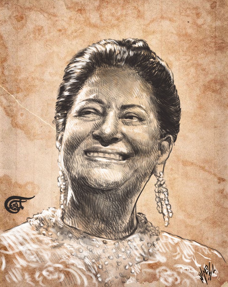 أم كلثوم (رسم ماريا نصرالله)