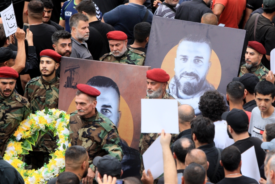 تشييع قصاص في الضاحية الجنوبية أمس (مروان بو حيدر)