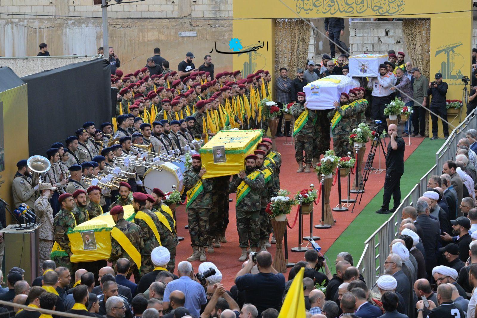 من مراسم تشييع ضحايا تفجير الـ بيجرز في الضاحية الجنوبية (نبيل إسماعيل)