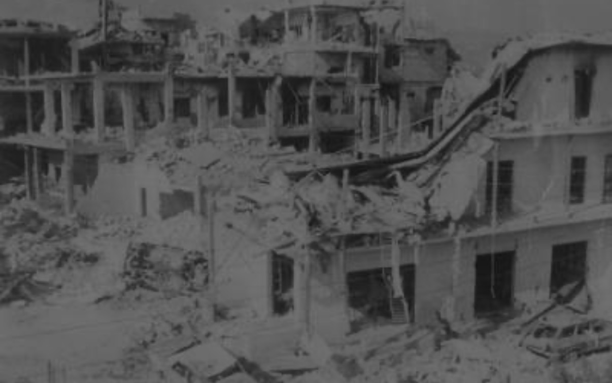 الدمار في بلدة كترمايا “أم الشهداء” بعد المجزرة الاسرائيلية في العام 1982