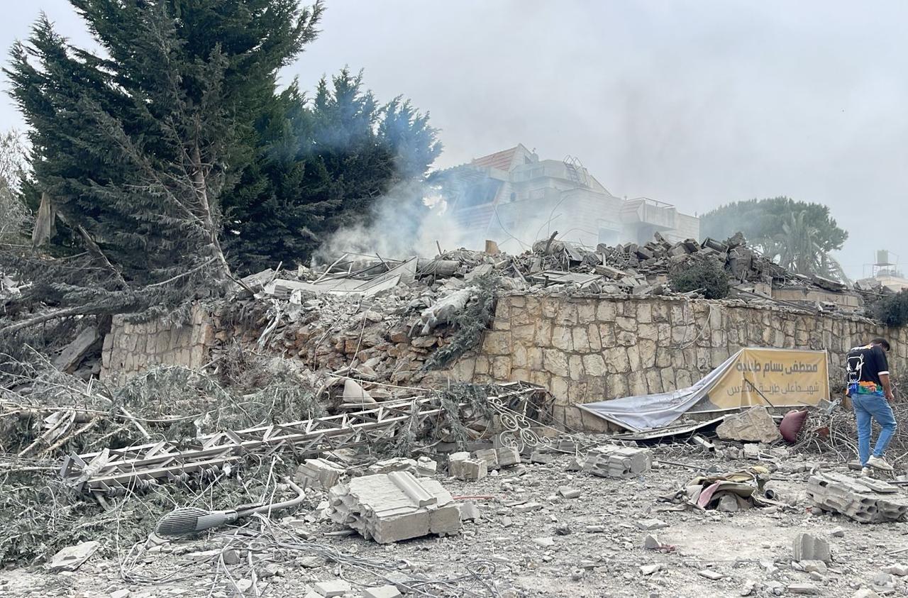 غارة الطيران الحربي الاسرائيلي التي إستهدفت بلدة كفرتبنيت