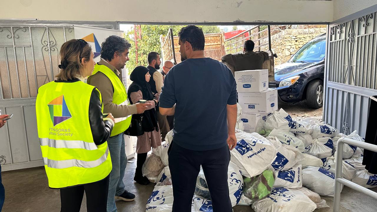 أعمال إغاثية قامت بها جمعية بيثاغورس أثناء الحرب