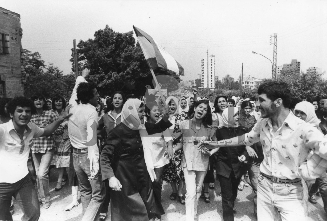 مسيرة نحو القصر الجمهوري لأهالي الخيام عام 1978