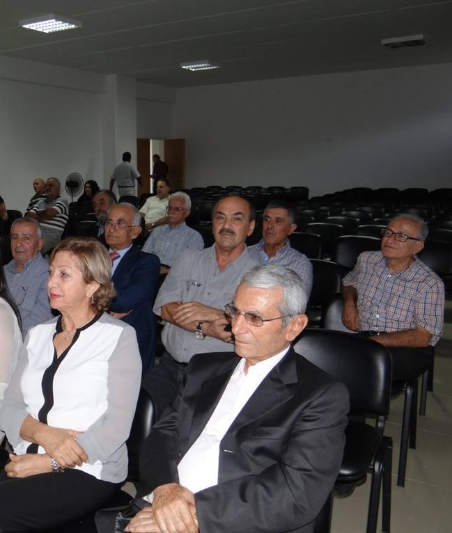 الأستاذ عبدو عيسى خريس والسيدة عقيلته خلال إحدى أنشطة نادي الخيام الثقافي