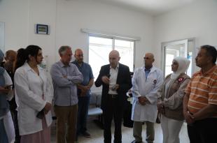 مهنا في العرقوب لتفقد أضرار الاعتداء الاسرائيلي على مركز لـ عامل بالتزامن مع قصف على مركز الخيام