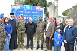 الكتيبة الهندية تنظّم نشاطًا بيئيًا لزراعة الأشجار في راشيا الفخار تعزيزًا للتعاون اللبناني – الهندي