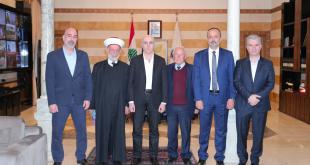 الوزير الحجار يستقبل المفتي دلي ووفدًا من المنطقة ويؤكد دعم أبناء العرقوب